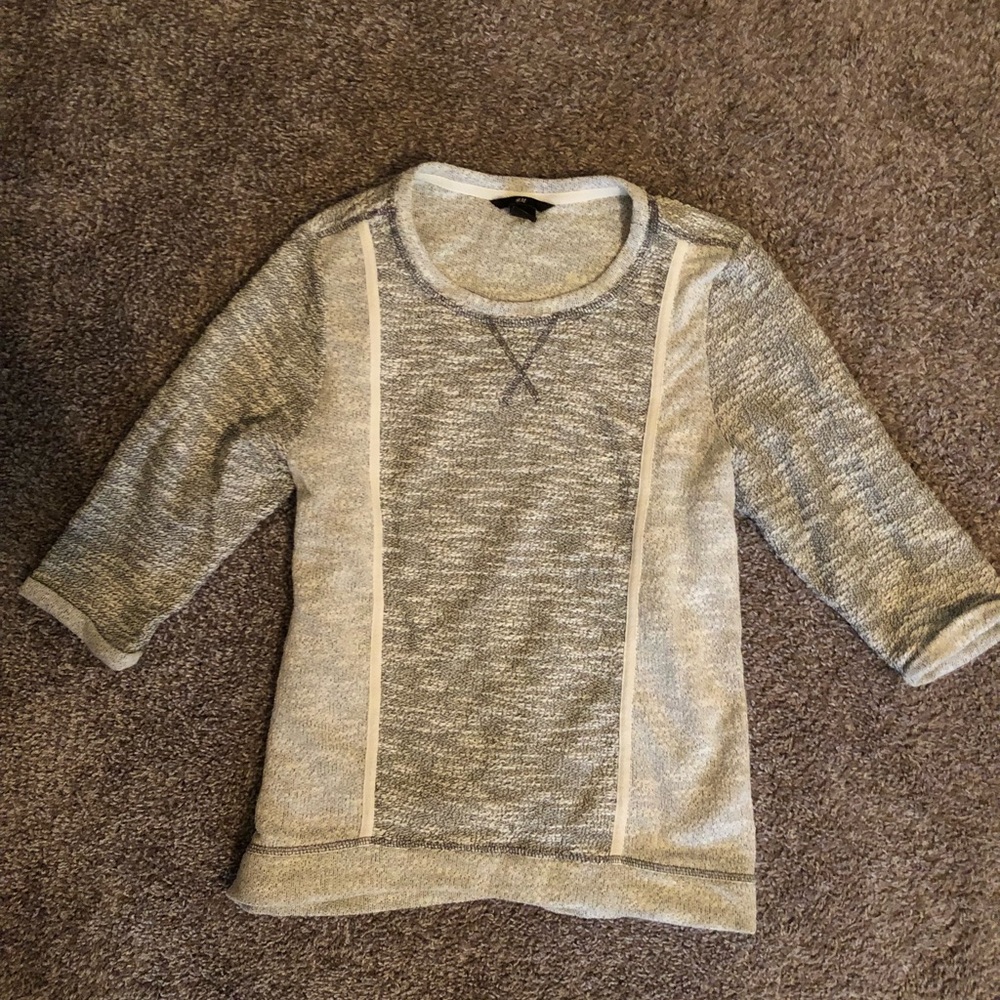Two Tone Gray Heather Sweater